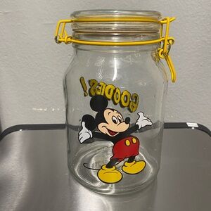 Disney Mickey Mouse Goodies Glass Locking Canister Jar